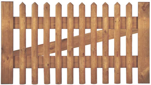 Senkrechtzaun Doppeltor 300 x 80 cm Senkrechtzaun Doppeltor 300 x 80 cm aus Kiefer/Fichte Farbe braun