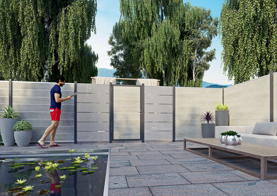 Ambiente mit GOTLAND-Serie WPC-Steckzaunsystem