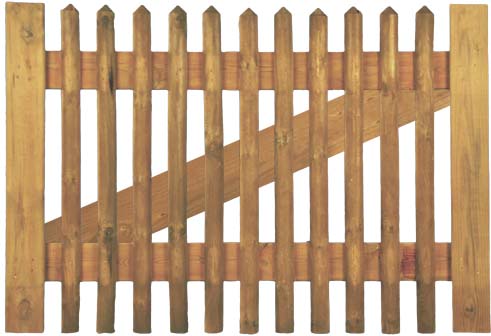 Senkrechtzaun Doppeltor 300 x 100 cm Senkrechtzaun Doppeltor 300 x 100 cm aus Kiefer/Fichte Farbe braun
