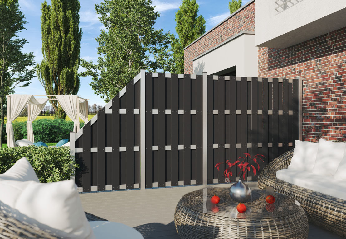 Ambiente mit ECO-Zaunhalter für ECKELEMENTE