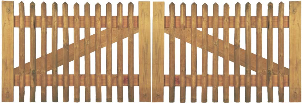 Senkrechtzaun Doppeltor 300 x 100 cm