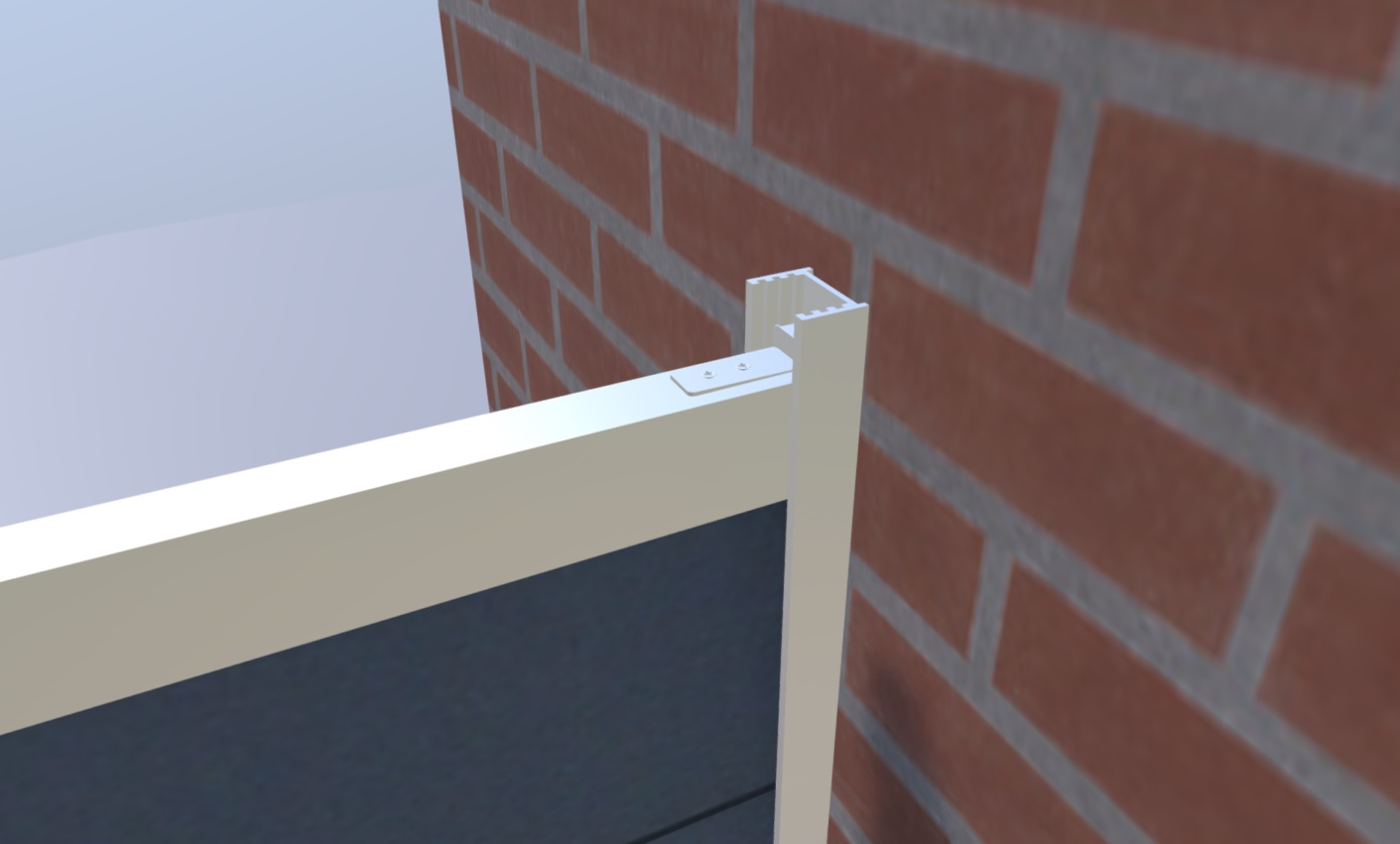 Aluminium-Wandprofil f. Steckzaunserien